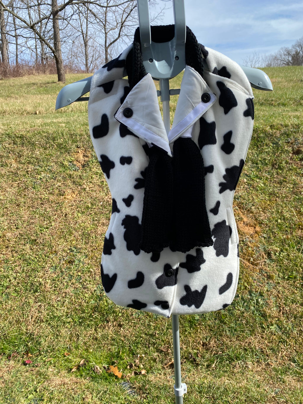Custom Dog Coat Cow Print New Style Large Breed Gentleman Style Comfort