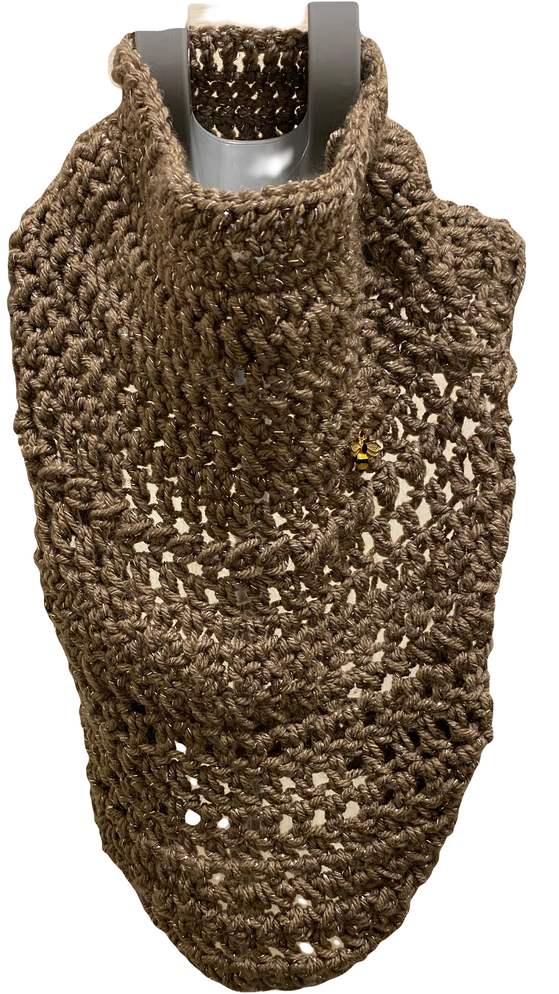 Custom HandmadevDog/Kitty Small to Medium Coat Taupe Crochet Perfect Fit