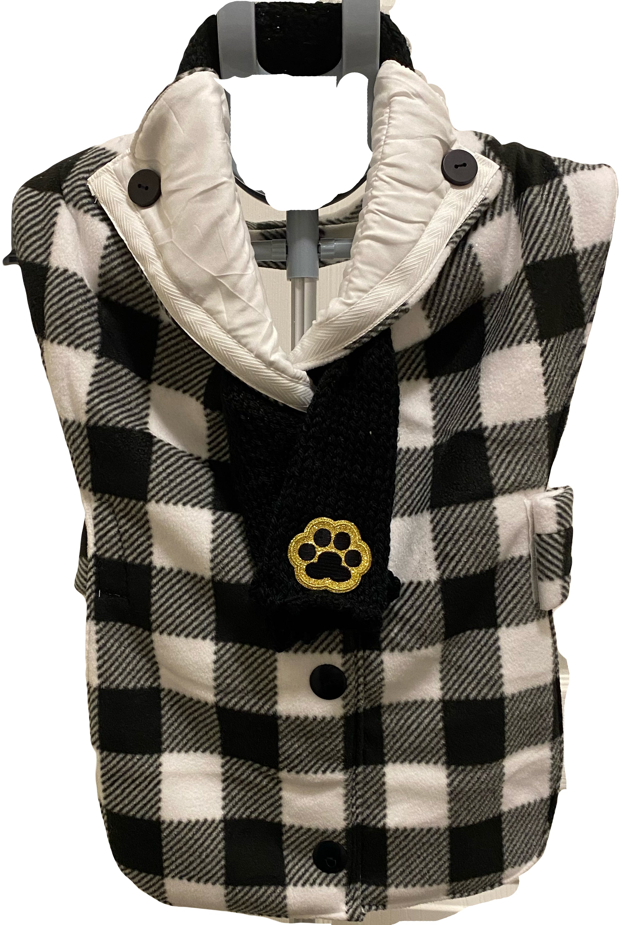 Custom Dog Coats Latest Style for Breed with Large Neck and Broad Chest Buffalo Plaid
