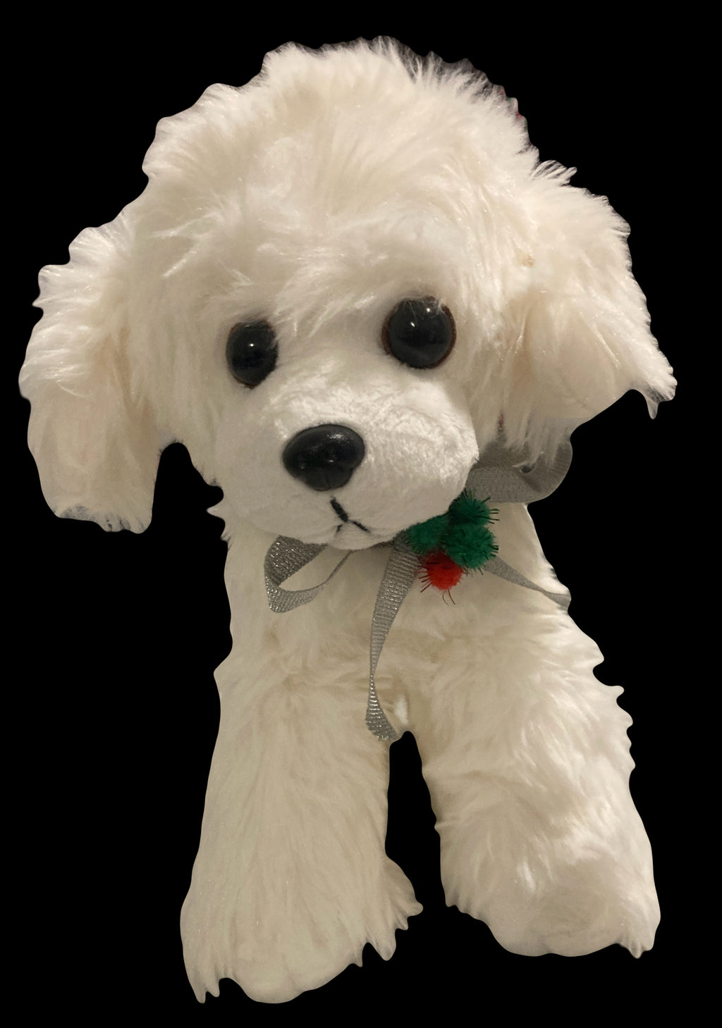 Custom Holiday Doggie For Sale with a Handmade crochet light pink coat for protection