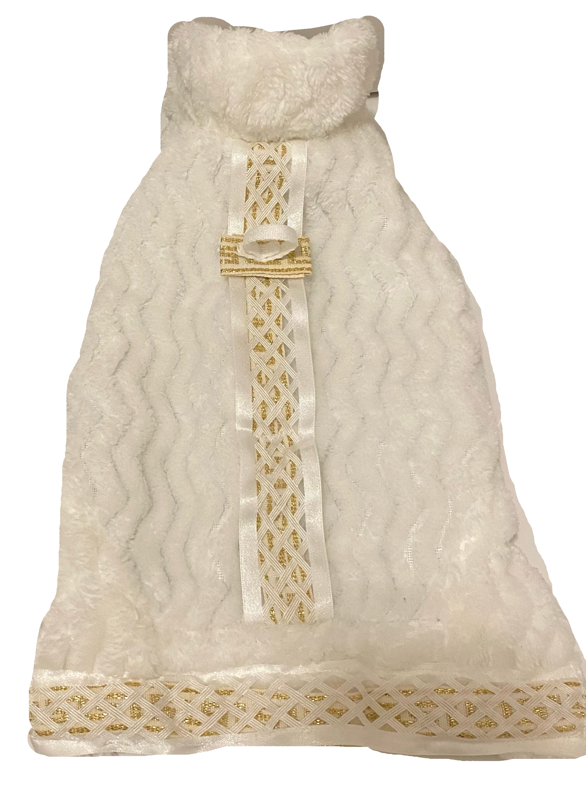 Custom Dog Coat White Velour Handmade Not pajamas